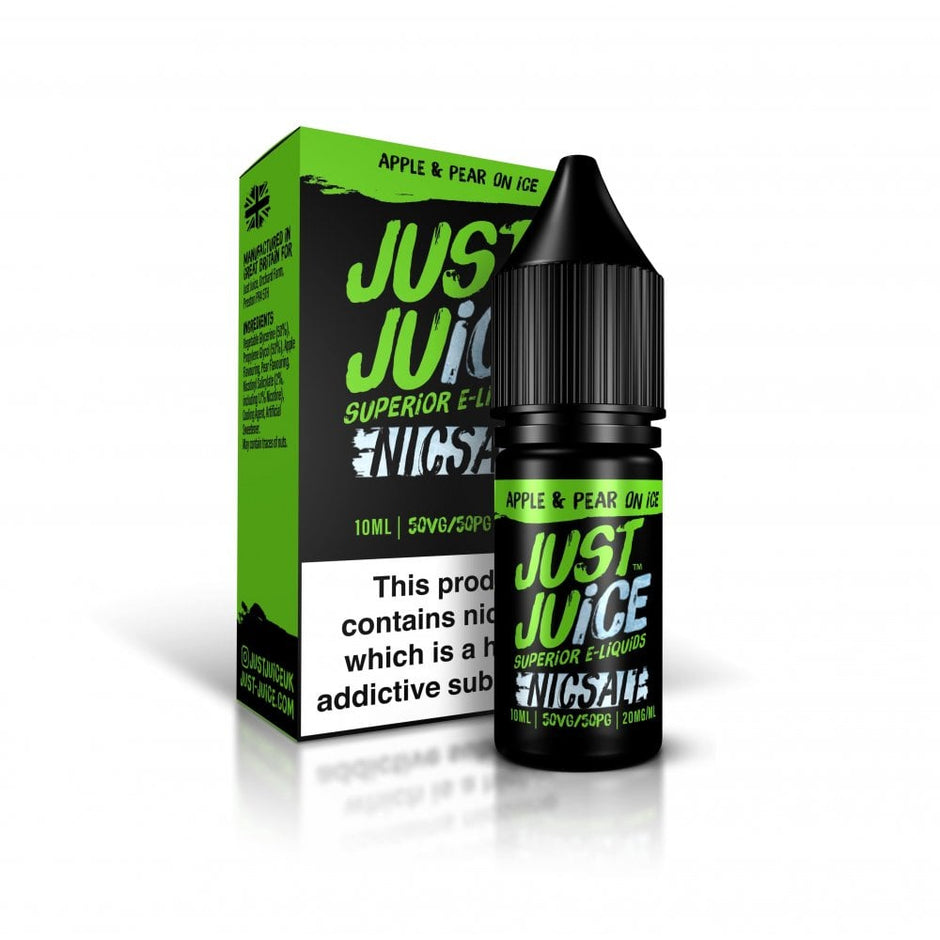 JUST JUICE 10ML NIC SALT APPLE & PEAR ON ICE (5) Main image