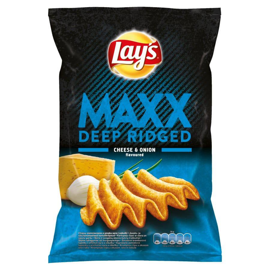Lays Maxx Deep Ridged Cheese & Onion Flavour 130g Main image