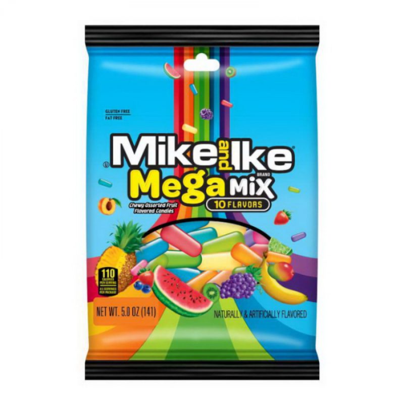 Mike & Ike Mega Mix Fruit Flavored Candies 141g Peg Bag Main image