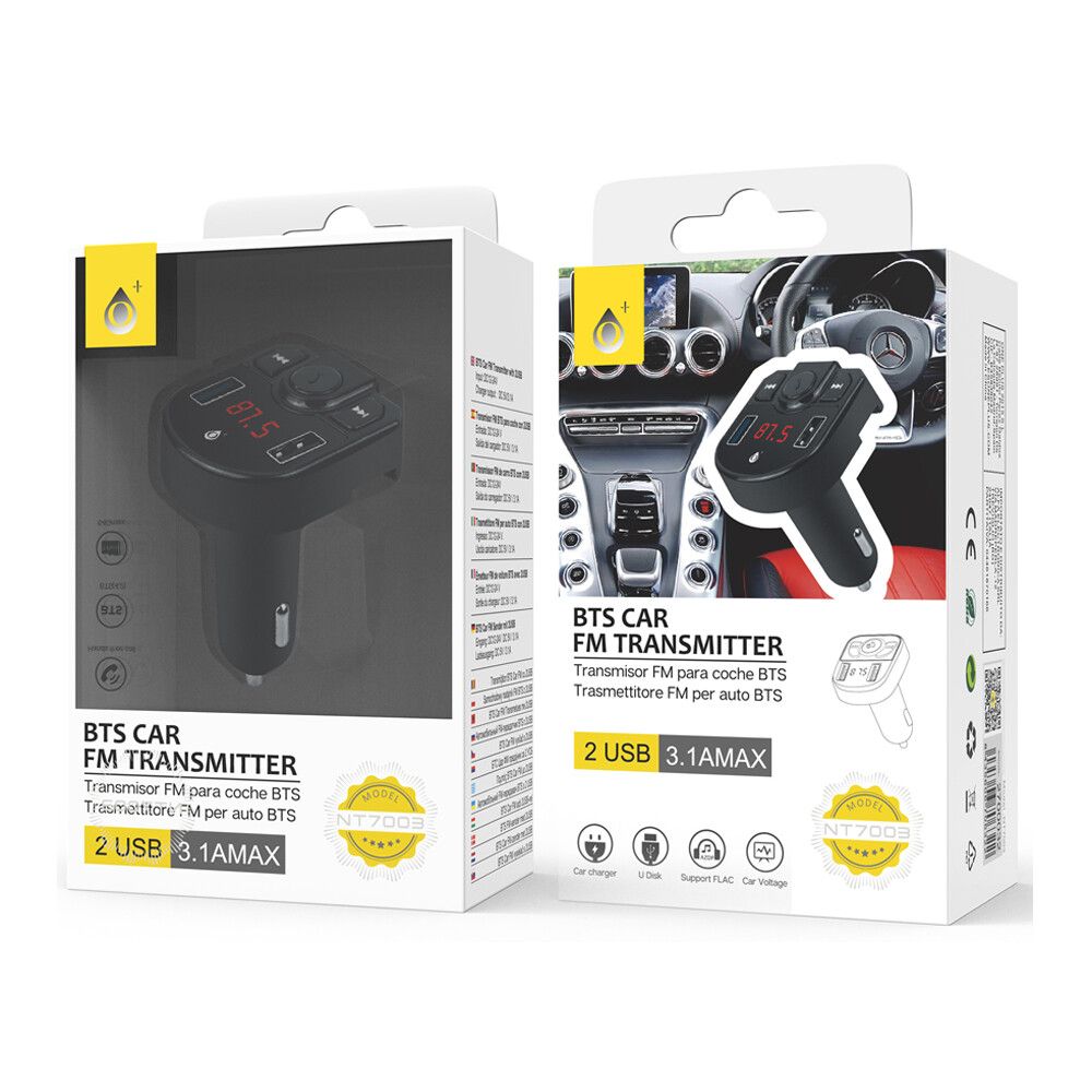 NT7003 BTS Car FM Transmitter with 2 USB Main image