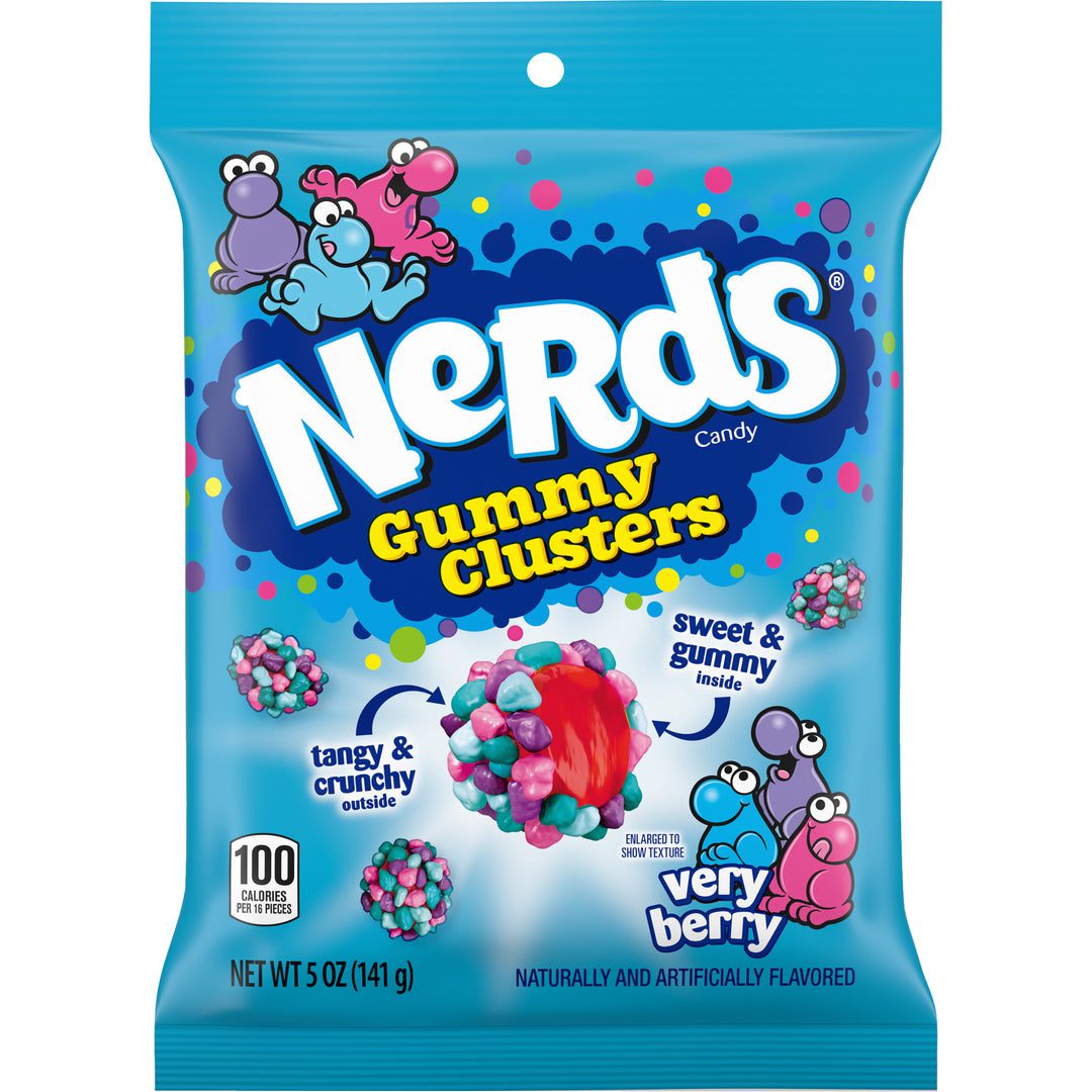 Nerds Gummy Cluster Very Berry Peg Bag 141g Main image
