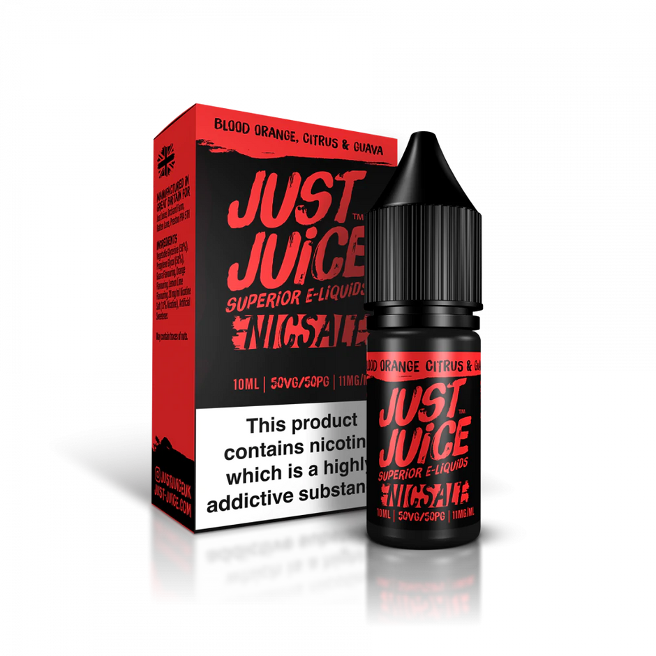 JUST JUICE 10ML NIC SALT BLOOD ORANGE CITRUS & GUAVA (5) Main image