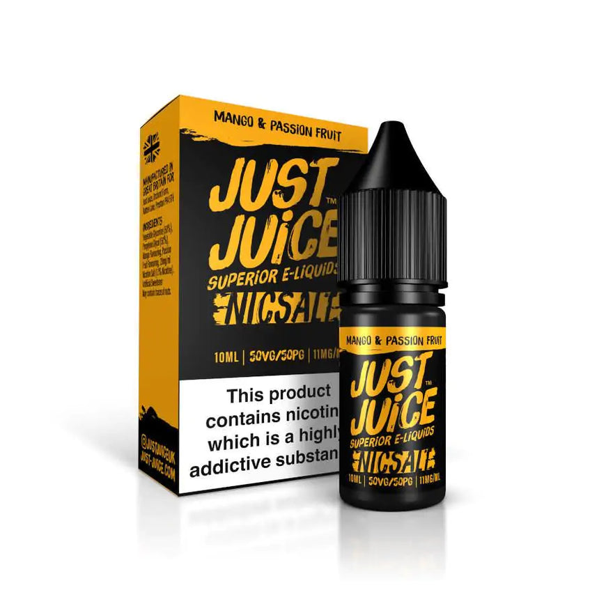 JUST JUICE 10ML NIC SALT MANGO & PASSION FRUIT (5) Main image