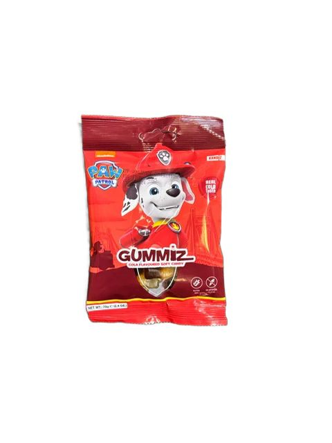 Paw Patrol Gummies Cola Flavoured Soft Candy 70g Peg Bag Main image