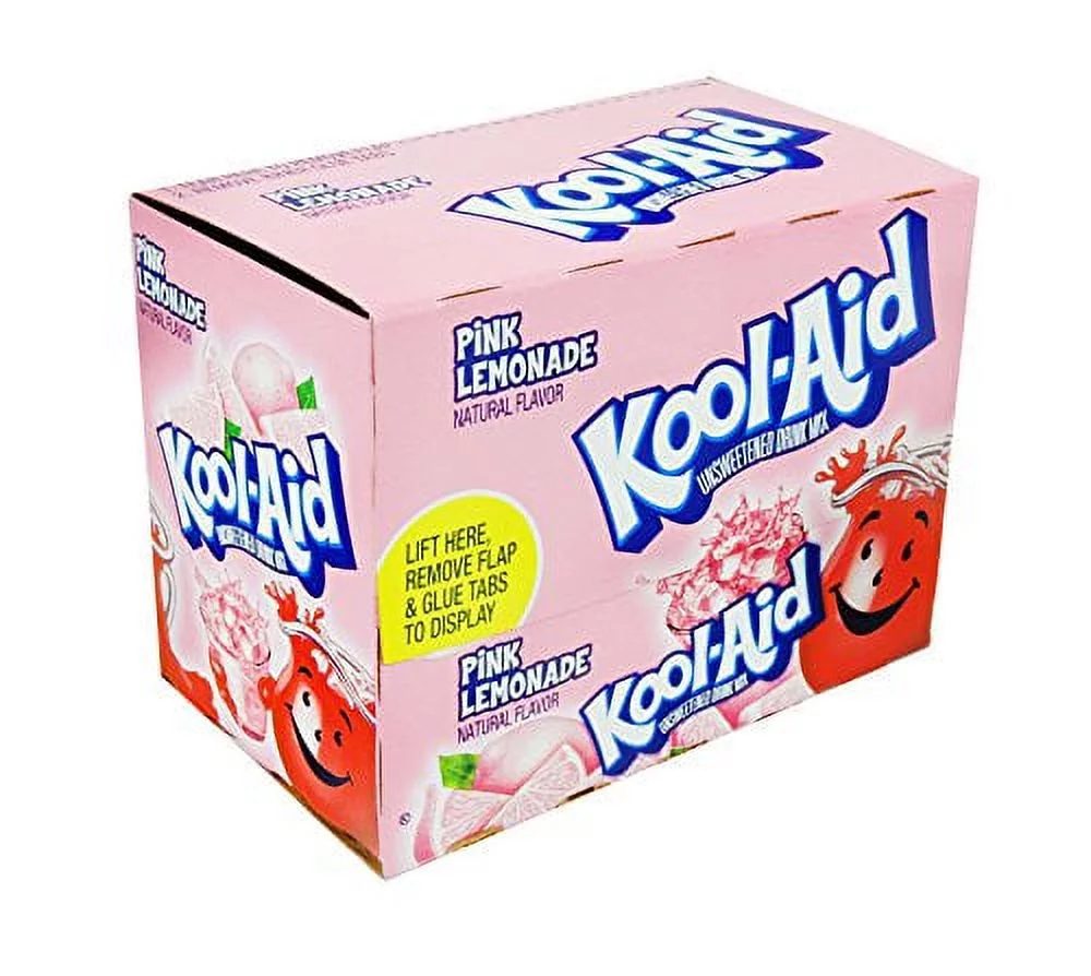 Kool Aid Unsweetened Drink Mix (Pink Lemonade) 48 Pack