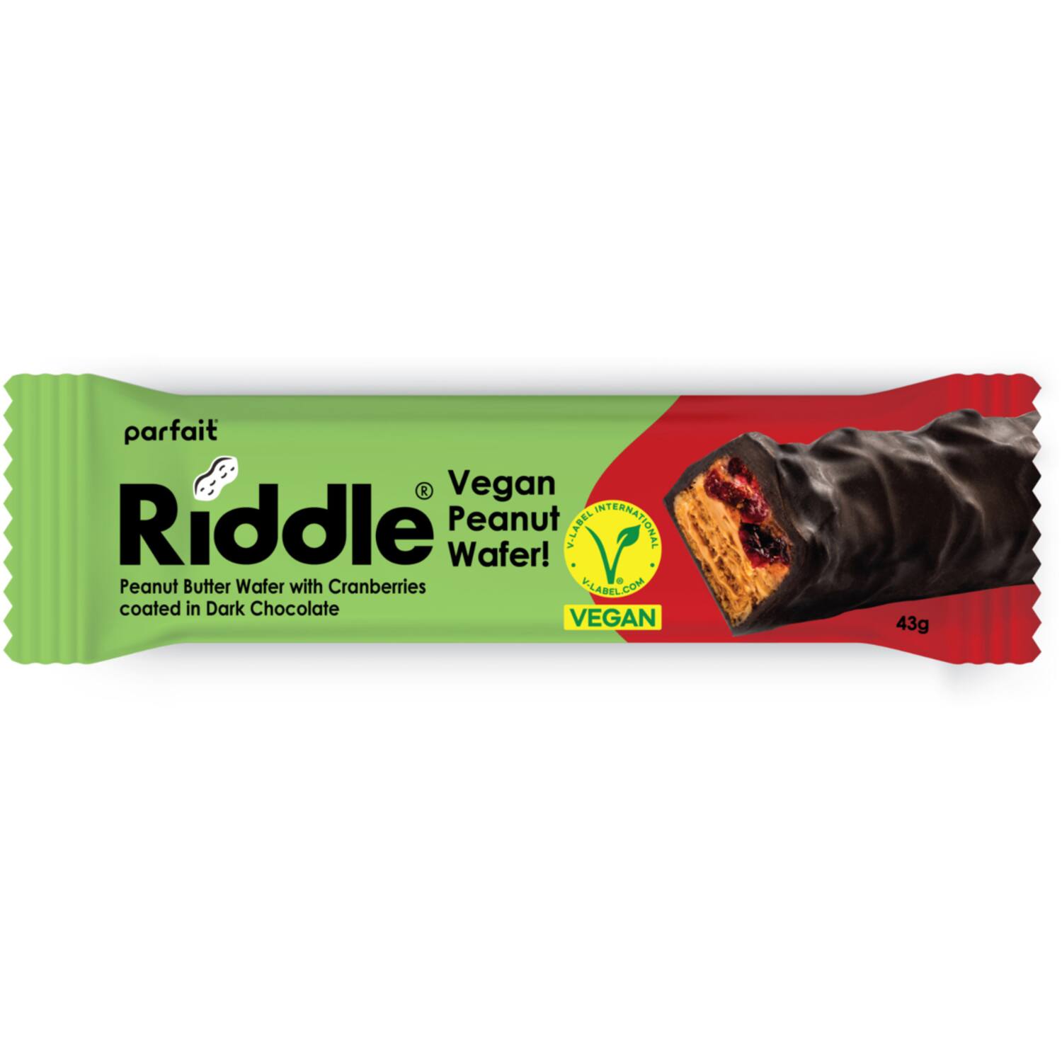 Riddle Peanut Butter Stick Vegan Peanut Wafer15x43g Main image