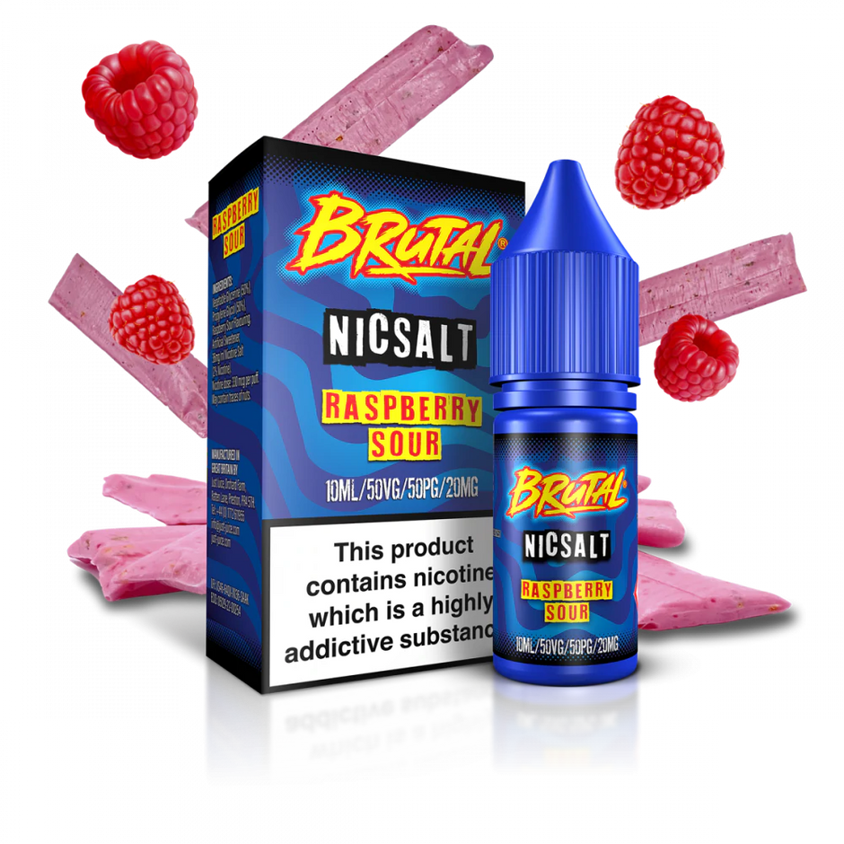 BRUTAL RASPBERRY SOUR 10ML NIC SALT (5) Main image