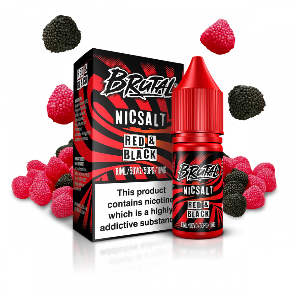 BRUTAL RED & BLACK 10ML NIC SALT (5) Main image