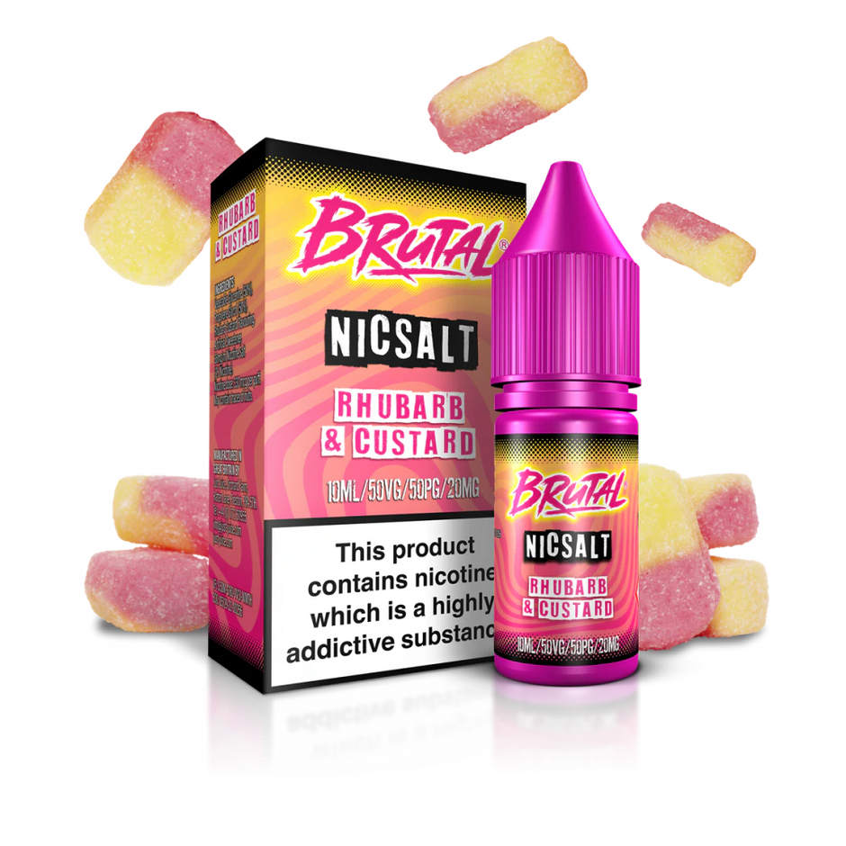 BRUTAL RHUBARB & CUSTARD 10ML NIC SALT (5) Main image