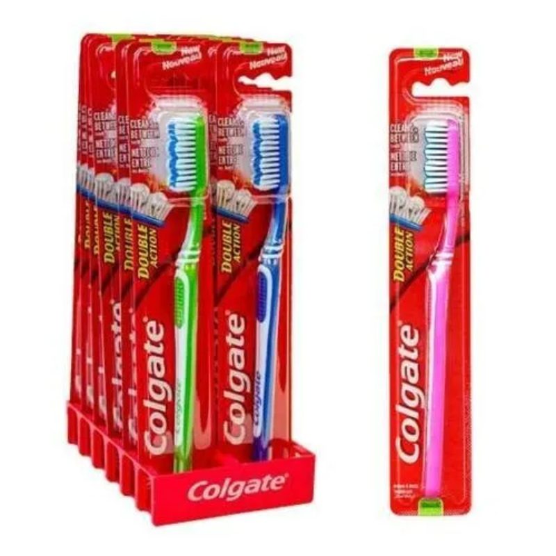Colgate Double Action Toothbrush Medium 12 Pack Main image
