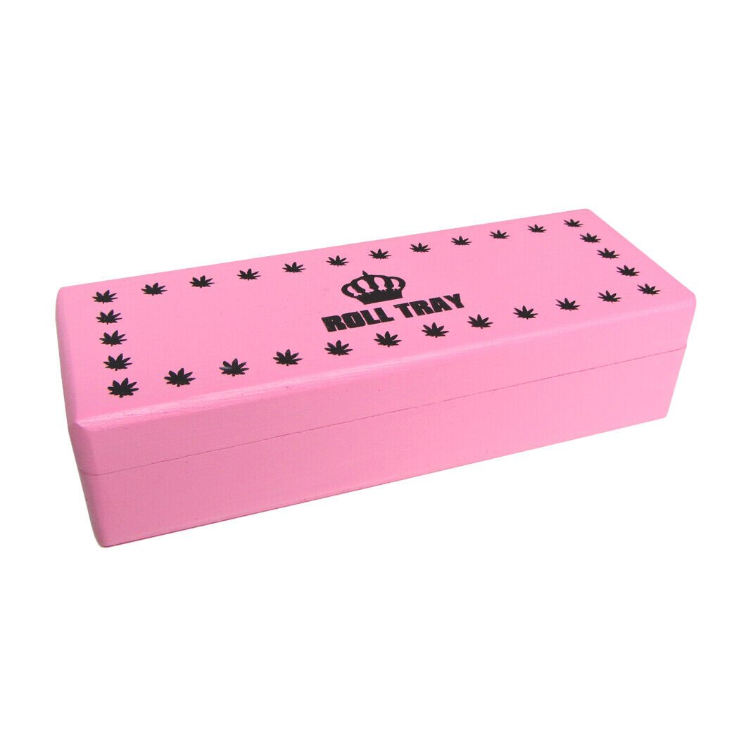 Roll Tray Small Wooden Box-Pink Main image