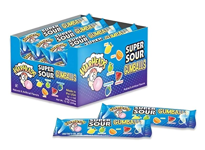 Warheads Super Sour Gumballs 28g Pack of 12