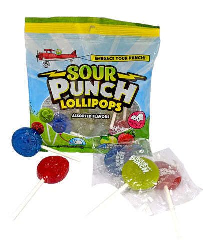 Sour Punch Lollipops Assorted Flavours 85g Main image