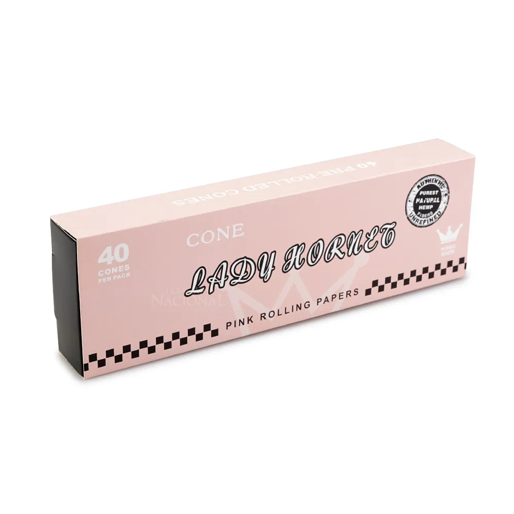 Lady Hornet Cone Pink Rolling Paper 40 per pack Main image