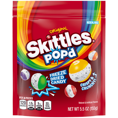 Skittles Pop’d Original Freeze Dried Candy 155g Main image