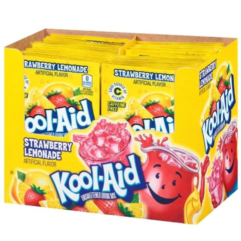 Kool Aid Unsweetened Drink Mix (Strawberry Lemonade) 48 Pack