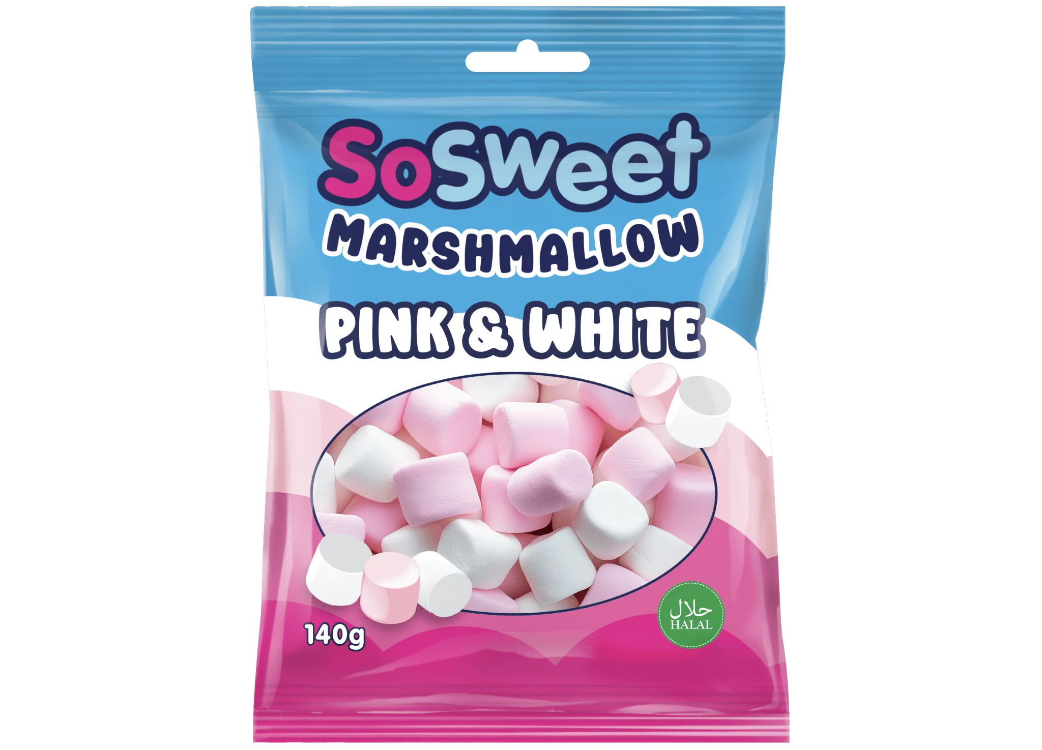 SoSweet Marshmallow Pink & White 140g Main image