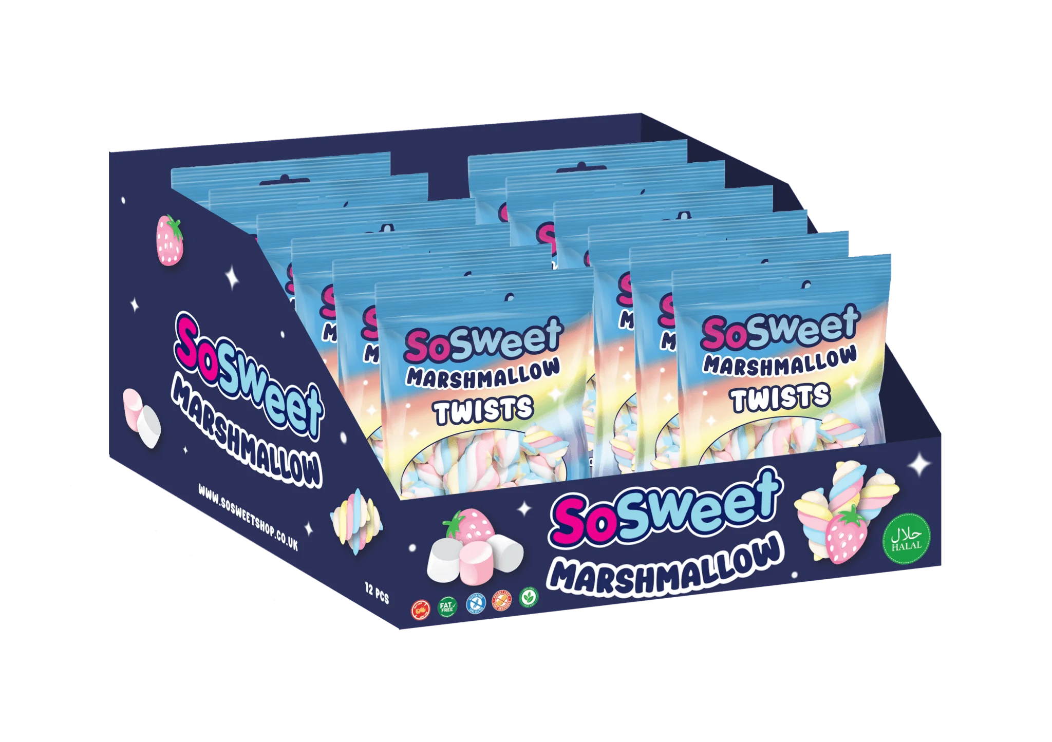 SoSweet Marshmallow Twists 12x140g Main image