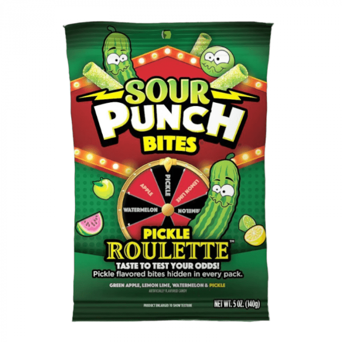 Sour Punch Bites Pickle Roulette 140g Main image