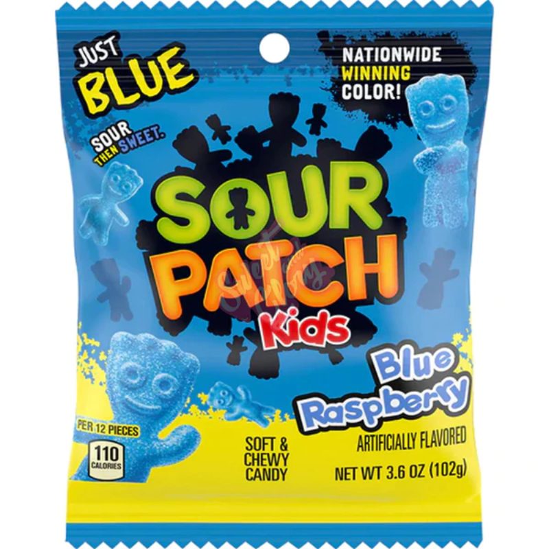 Sour Patch Kids Blue Raspberry Peg Bags 12x102g Main image
