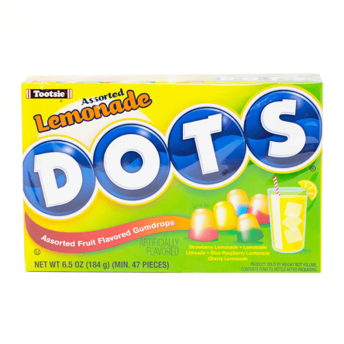 Tootsie Dots Lemonade Fruity Assorted Chewy Candy 184g Main image