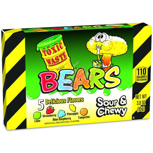 Toxic Waste Bears Sour & Chewy 85g Theatre Box Main image