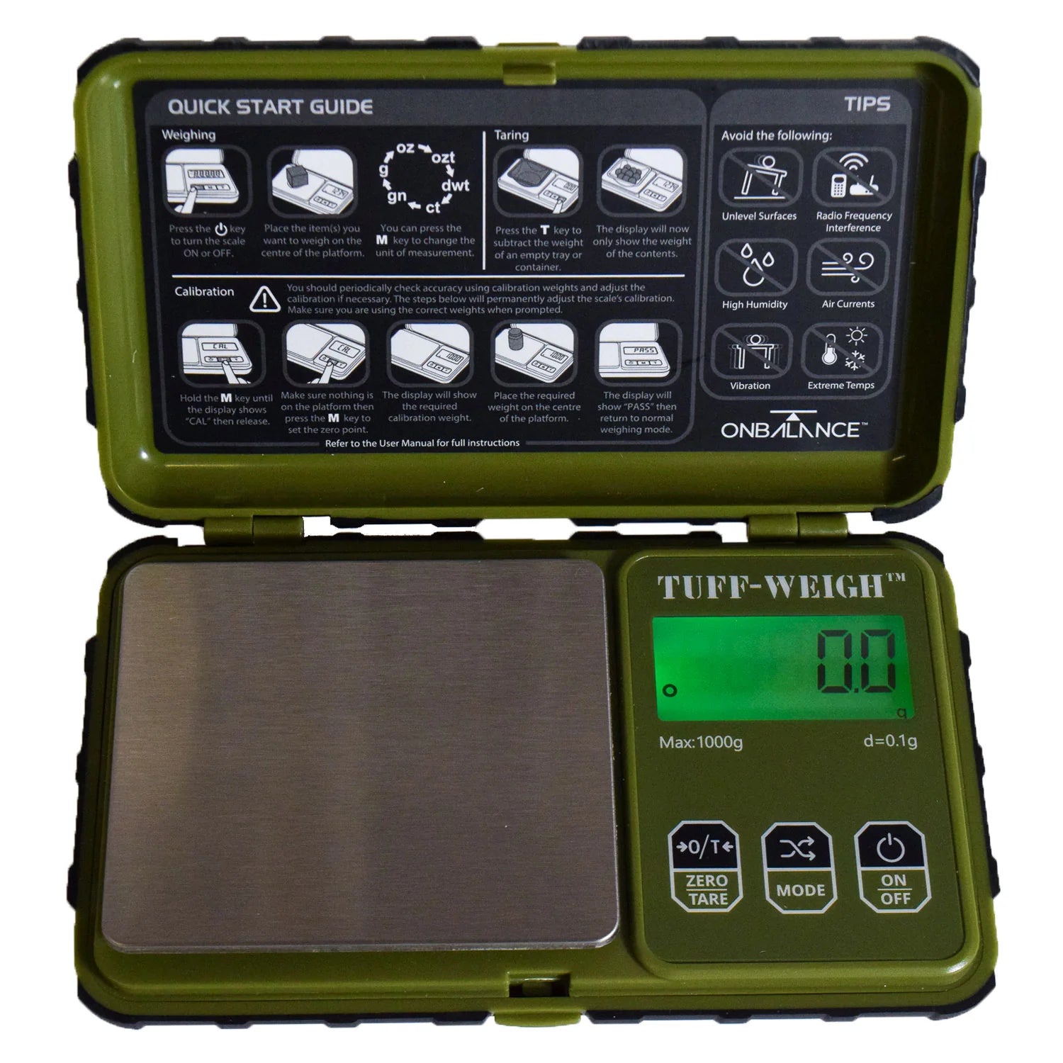 On Balance TUF-200-GN Tuff-Weigh Digital Mini Scale Main image