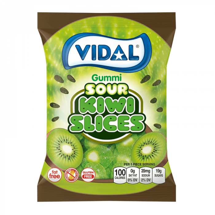 Vidal Sour Kiwi Slices Gummies 100g Main image