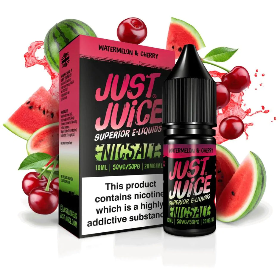 JUST JUICE 10ML NIC SALT WATERMELON & CHERRY (5) Main image