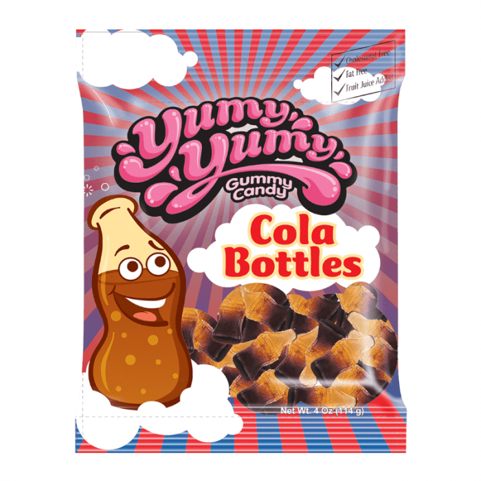 Yumy Yumy Gummy Candy Cola Bottle 114g