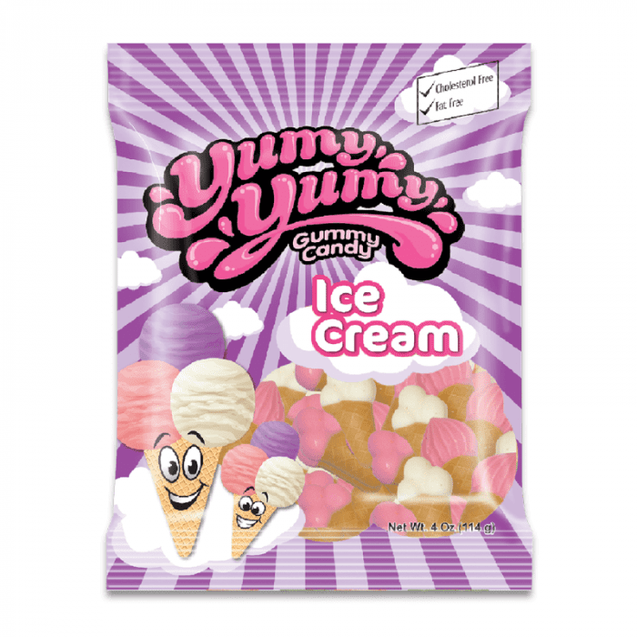 Yumy Yumy Gummy Candy Ice Cream Shape 114g Main image