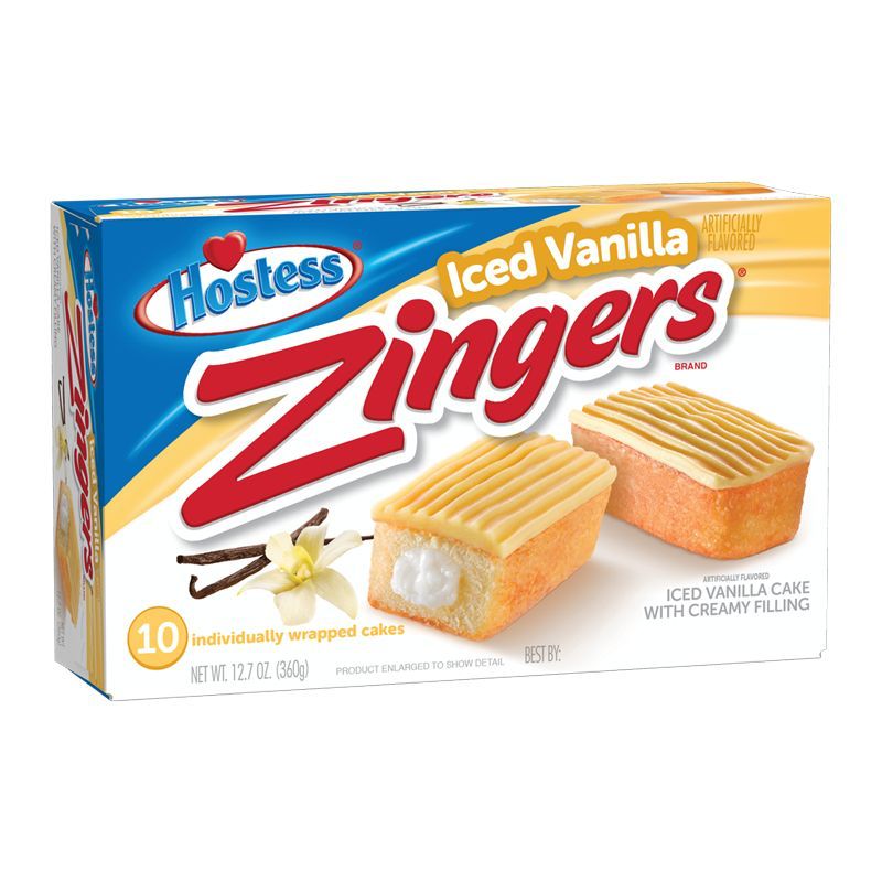 Hostess Zinger Iced Vanilla Cakes 10 Pack