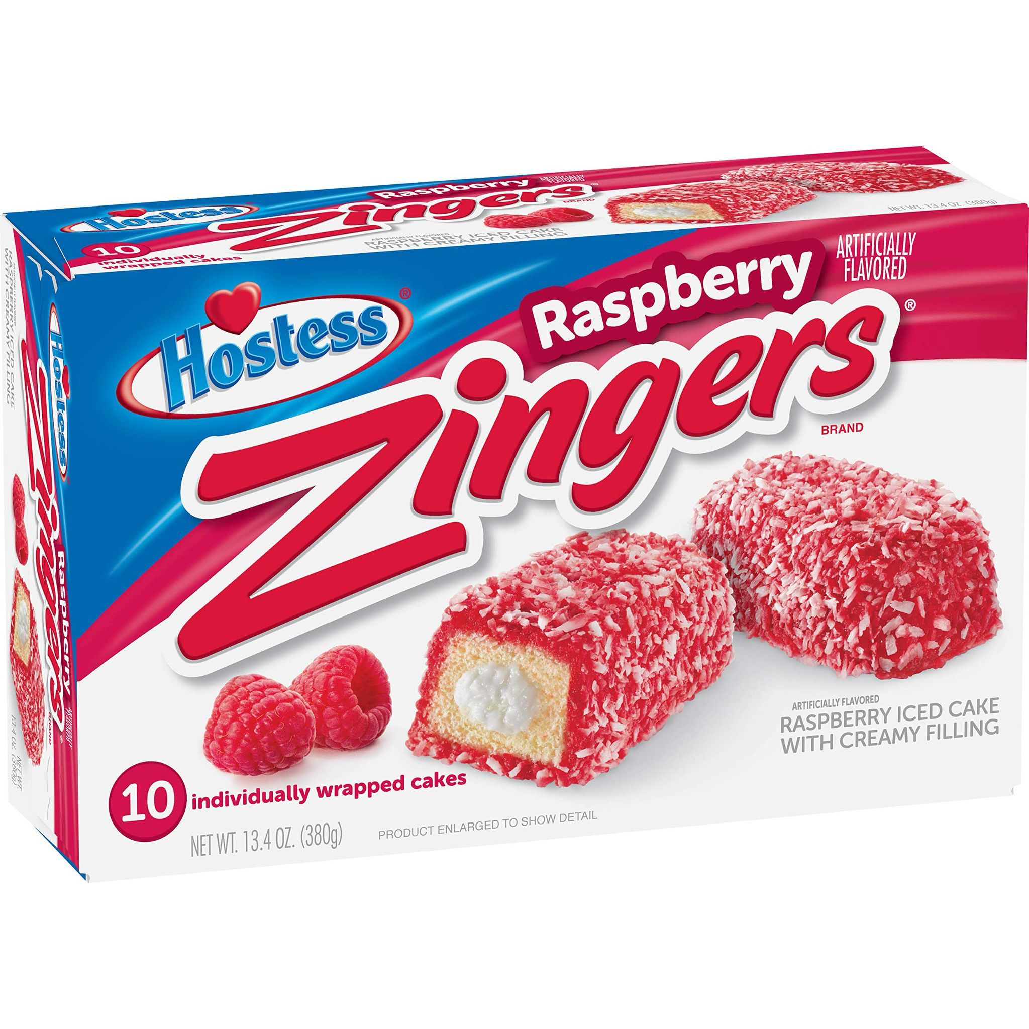 Hostess Zinger Raspberry Cakes Creamy Filling 10 Pack Main image